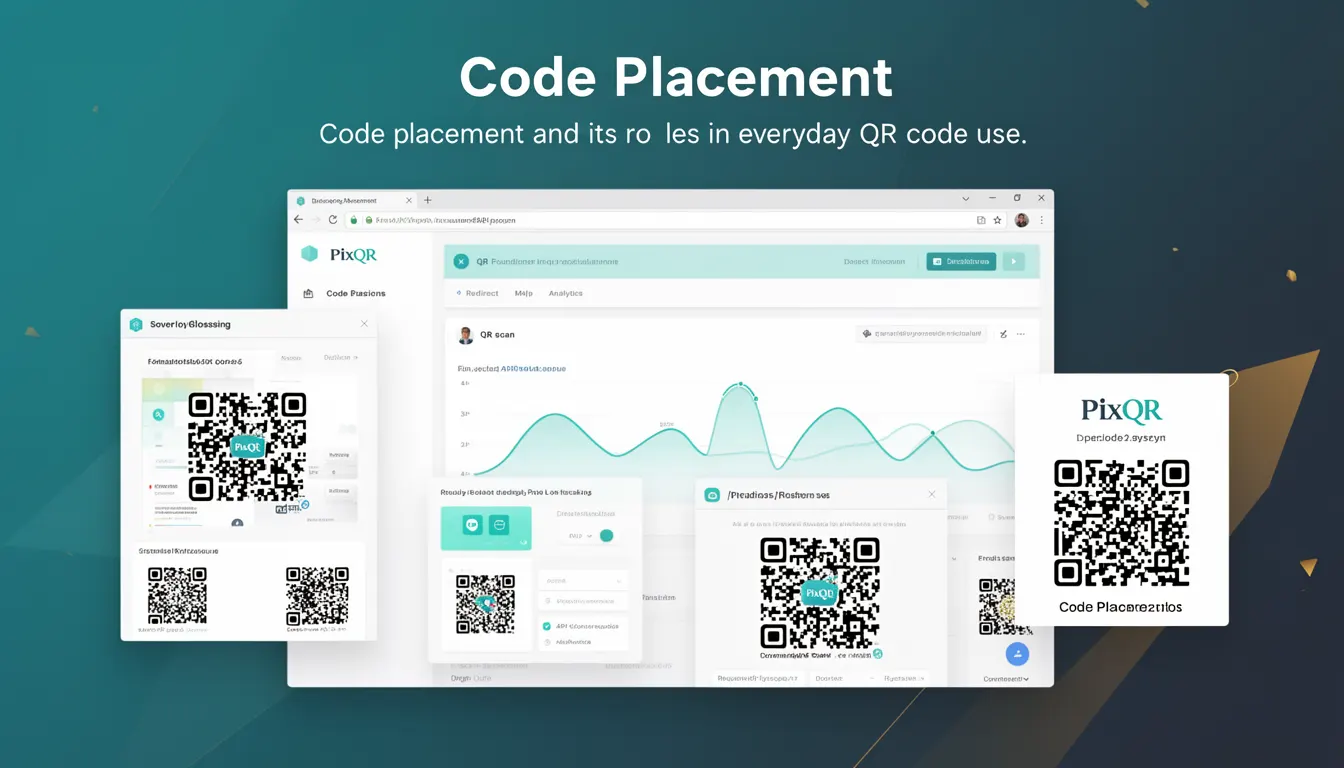 Code Placement - PixQR Developer Glossary Code Placement developer glossary illustration