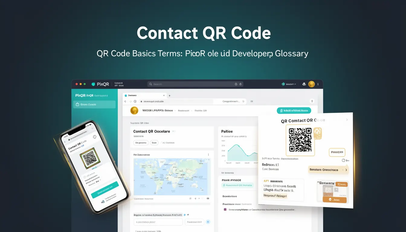Contact QR Code developer glossary illustration
