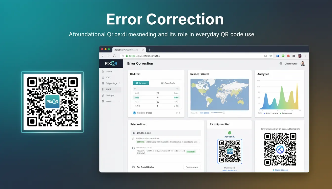 Error Correction - PixQR Developer Glossary Error Correction developer glossary illustration