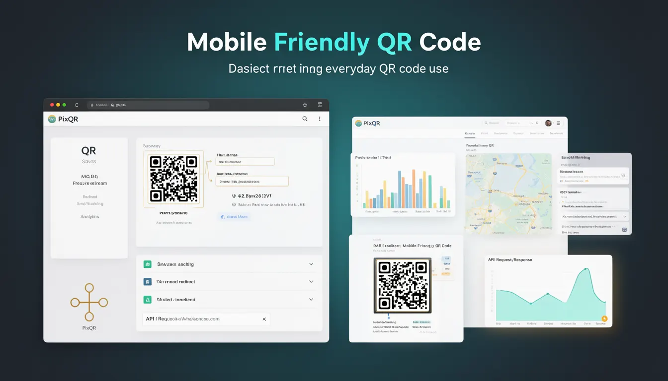 Mobile Friendly QR Code developer glossary illustration
