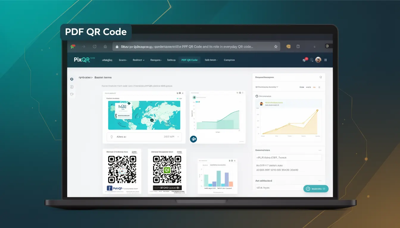 PDF QR Code - PixQR Developer Glossary PDF QR Code developer glossary illustration
