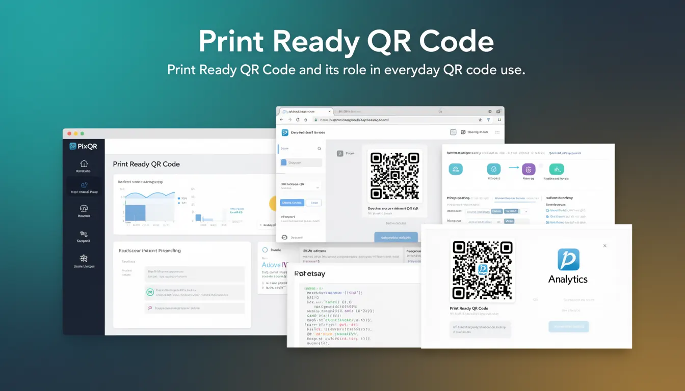 Print Ready QR Code - PixQR Developer Glossary Print Ready QR Code developer glossary illustration