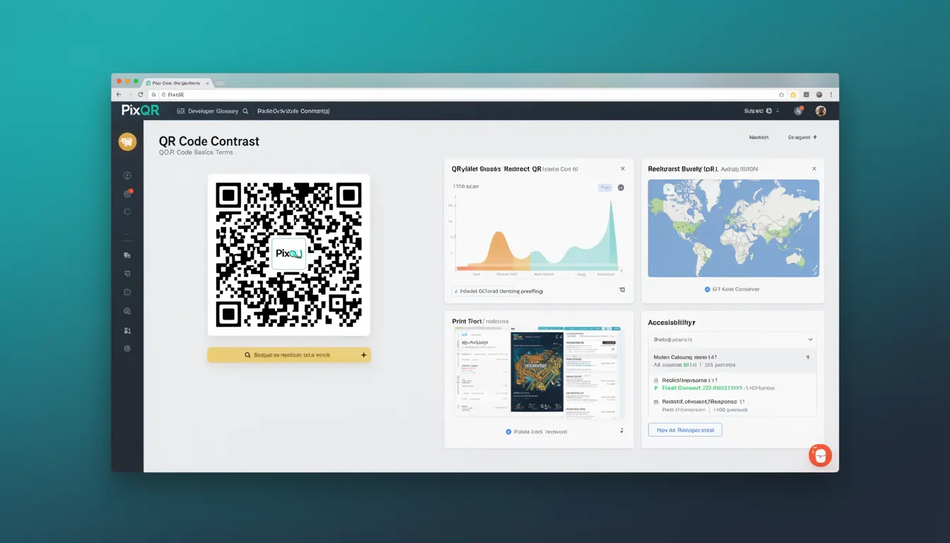 QR Code Contrast developer glossary illustration