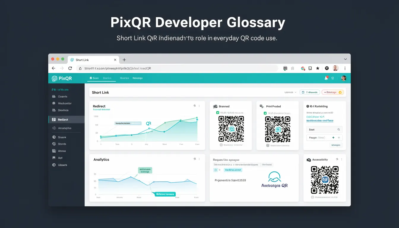 Short Link - PixQR Developer Glossary Short Link developer glossary illustration