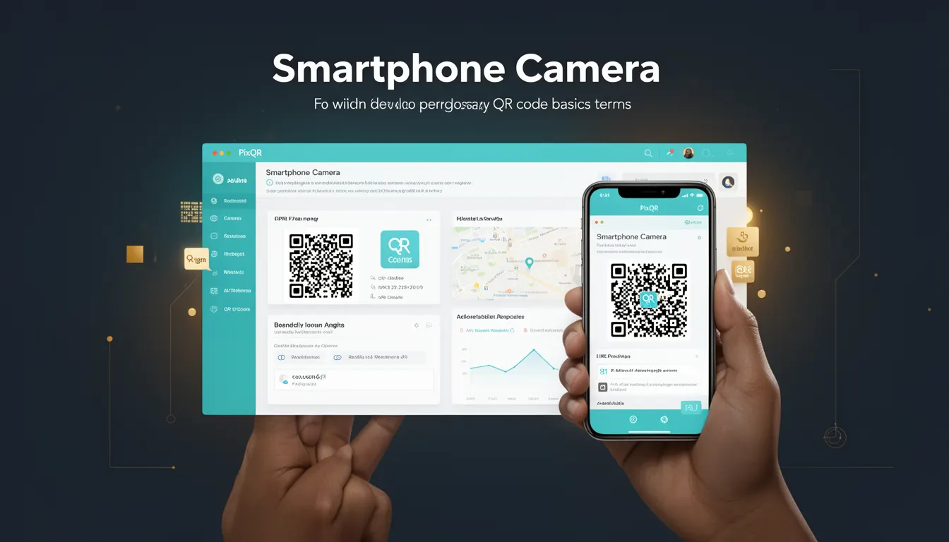 Smartphone Camera - PixQR Developer Glossary Smartphone Camera developer glossary illustration