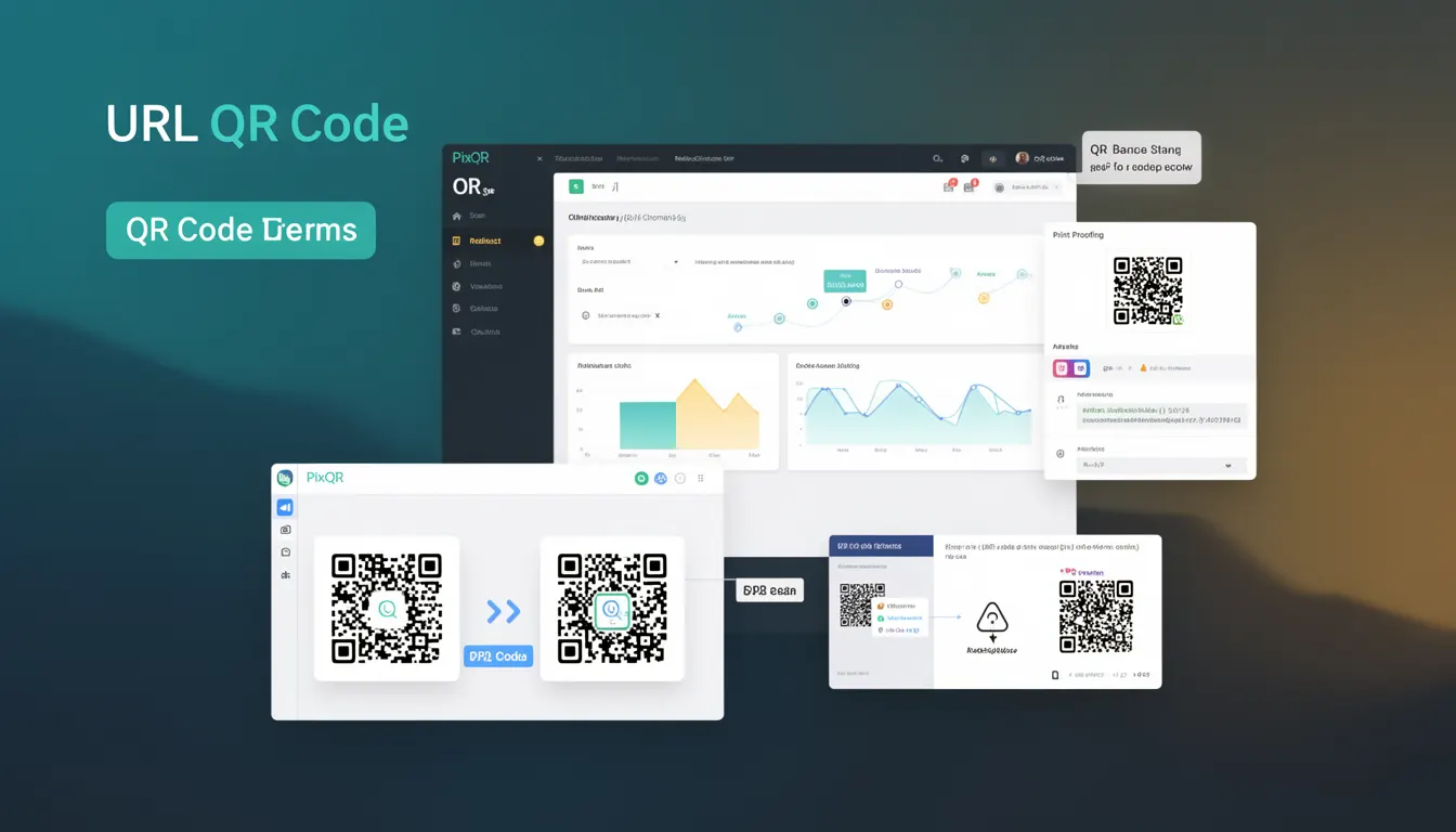 URL QR Code developer glossary illustration