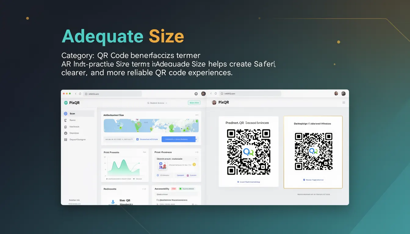 Adequate Size - PixQR Developer Glossary Adequate Size developer glossary illustration