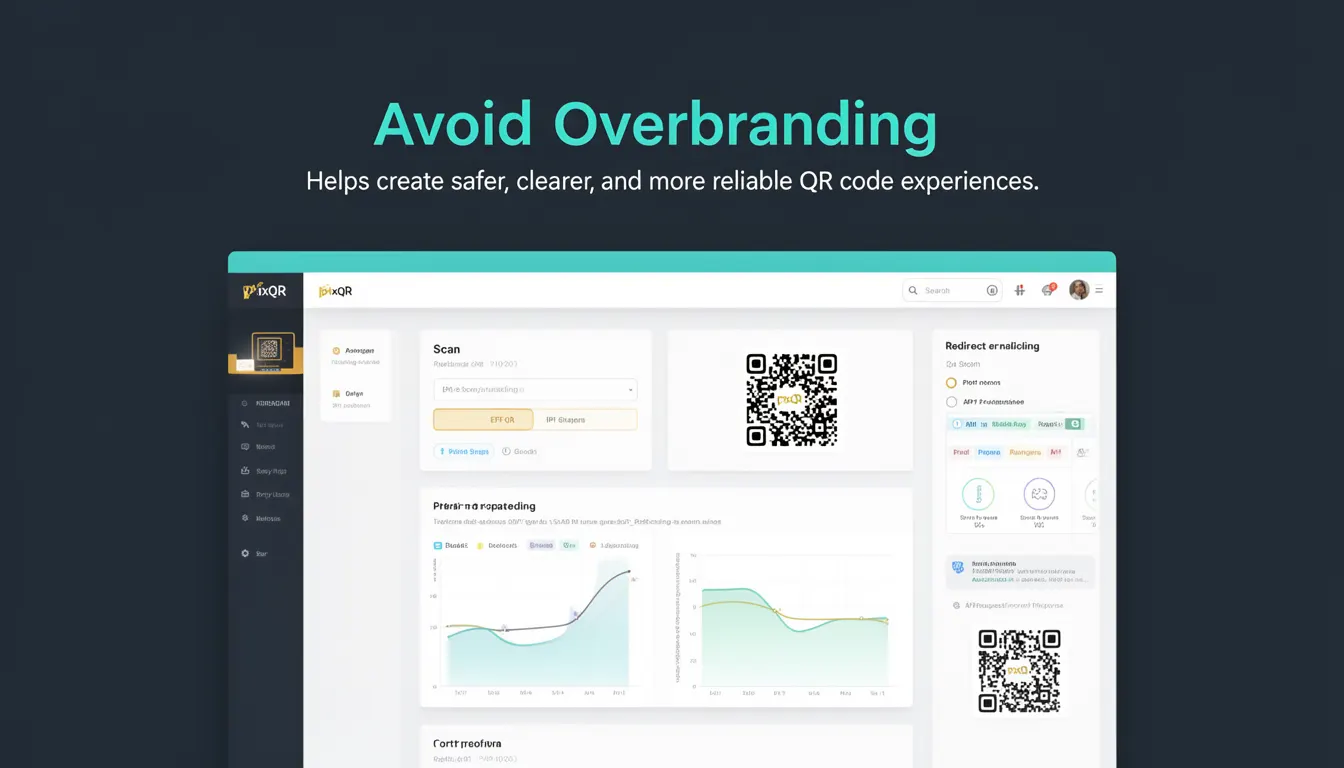 Avoid Overbranding - PixQR Developer Glossary Avoid Overbranding developer glossary illustration
