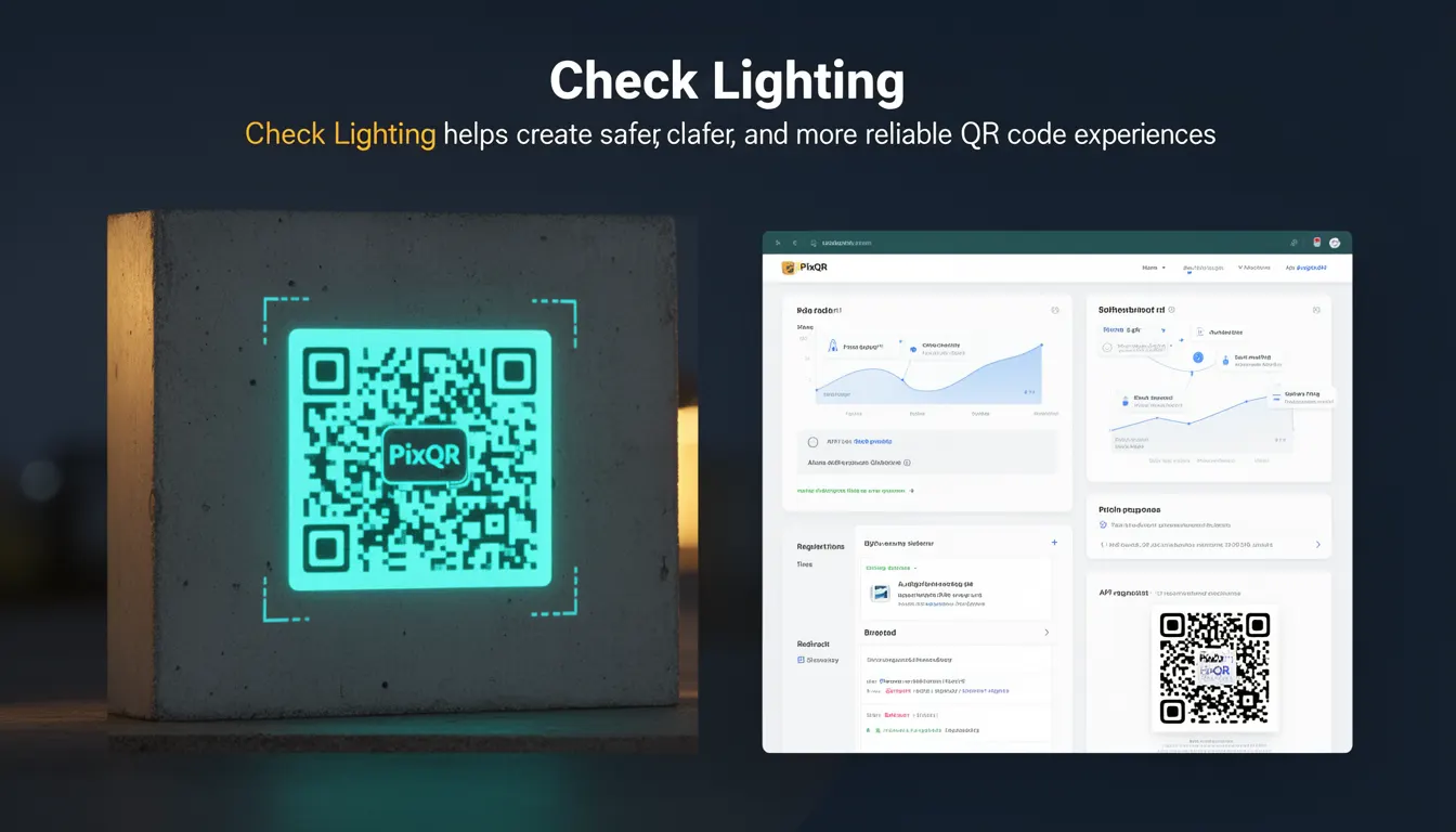 Check Lighting - PixQR Developer Glossary Check Lighting developer glossary illustration