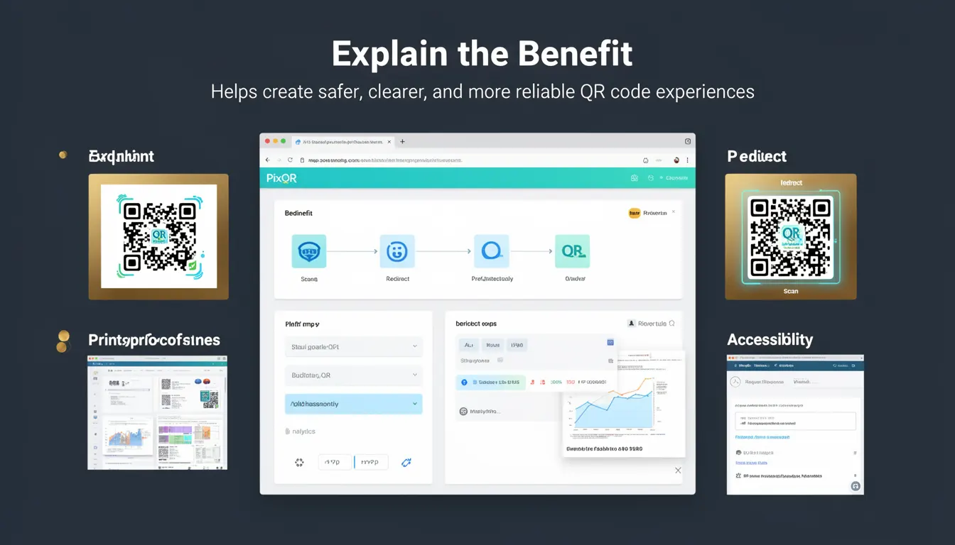 Explain the Benefit - PixQR Developer Glossary Explain the Benefit developer glossary illustration
