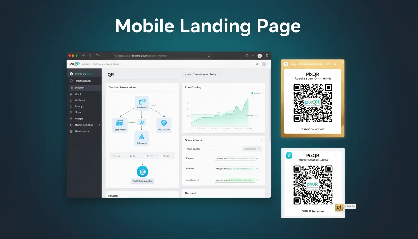Mobile Landing Page developer glossary illustration