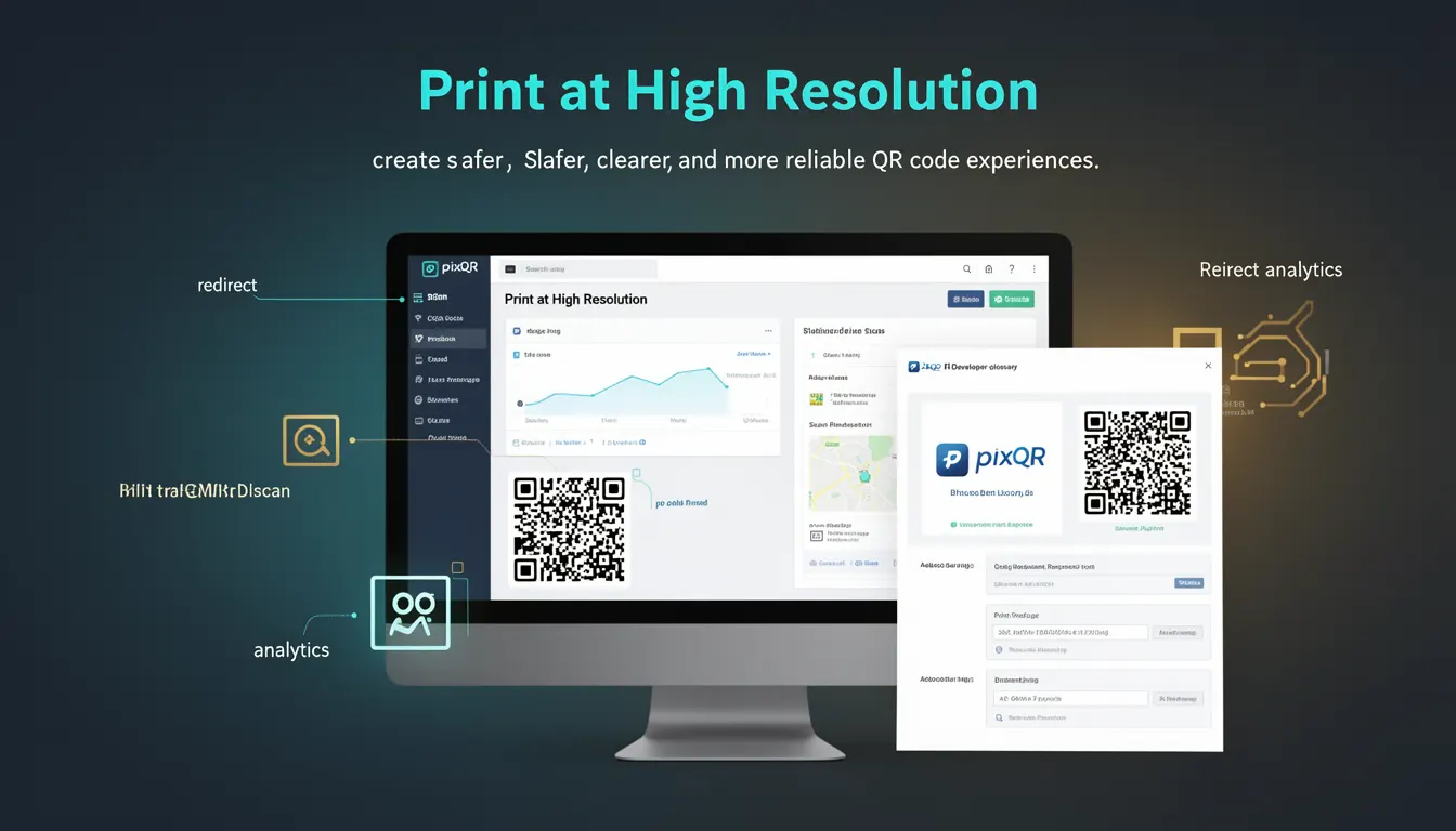 Print at High Resolution - PixQR Developer Glossary Print at High Resolution developer glossary illustration