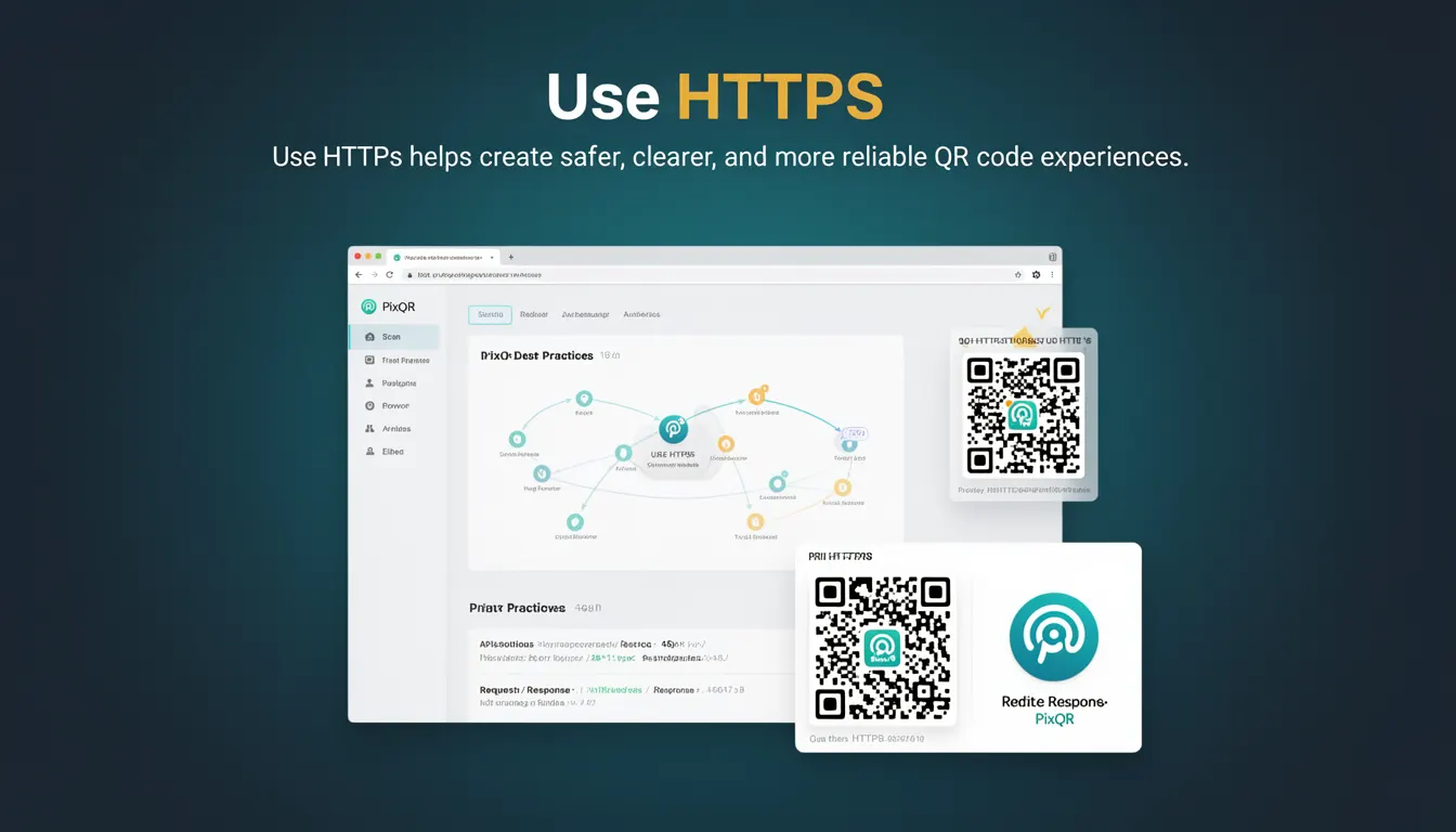 Use HTTPS - PixQR Developer Glossary Use HTTPS developer glossary illustration