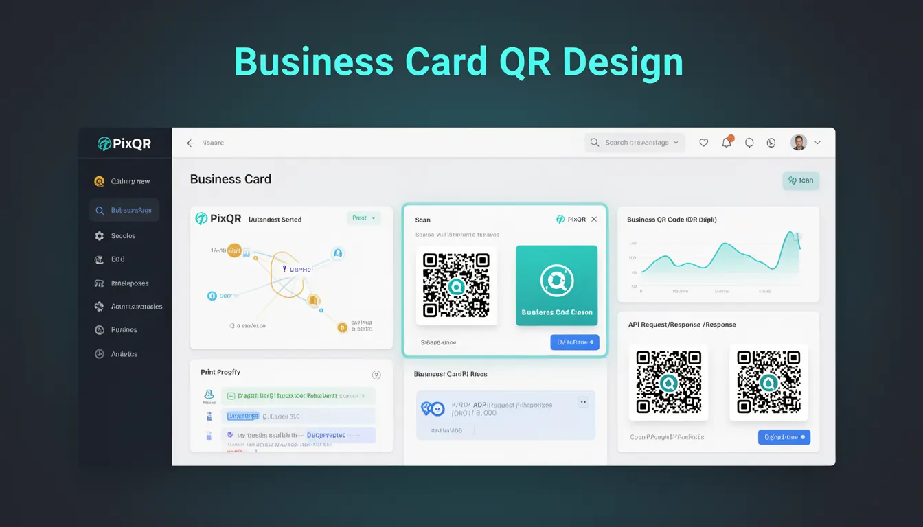 Business Card QR Design developer glossary illustration
