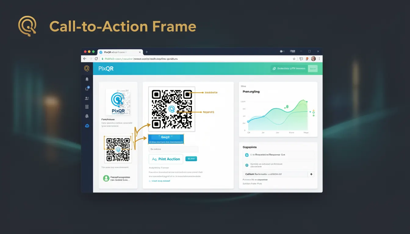 Call-to-Action Frame - PixQR Developer Glossary Call-to-Action Frame developer glossary illustration