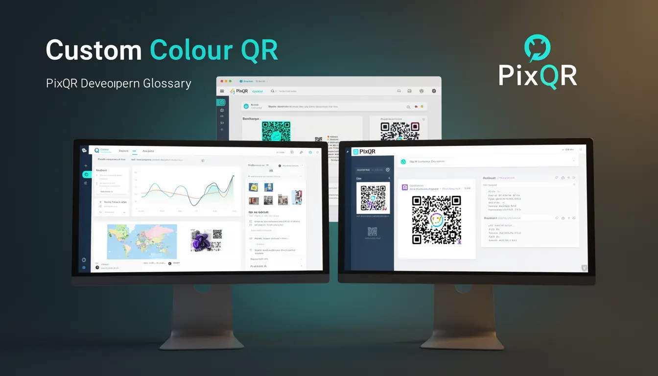 Custom Colour QR developer glossary illustration