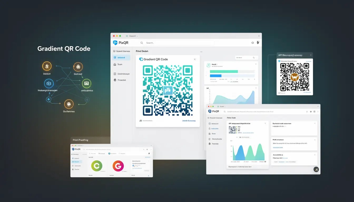 Gradient QR Code developer glossary illustration