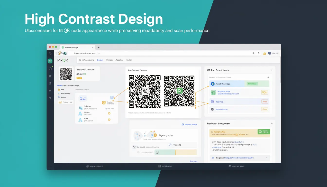 High Contrast Design - PixQR Developer Glossary High Contrast Design developer glossary illustration