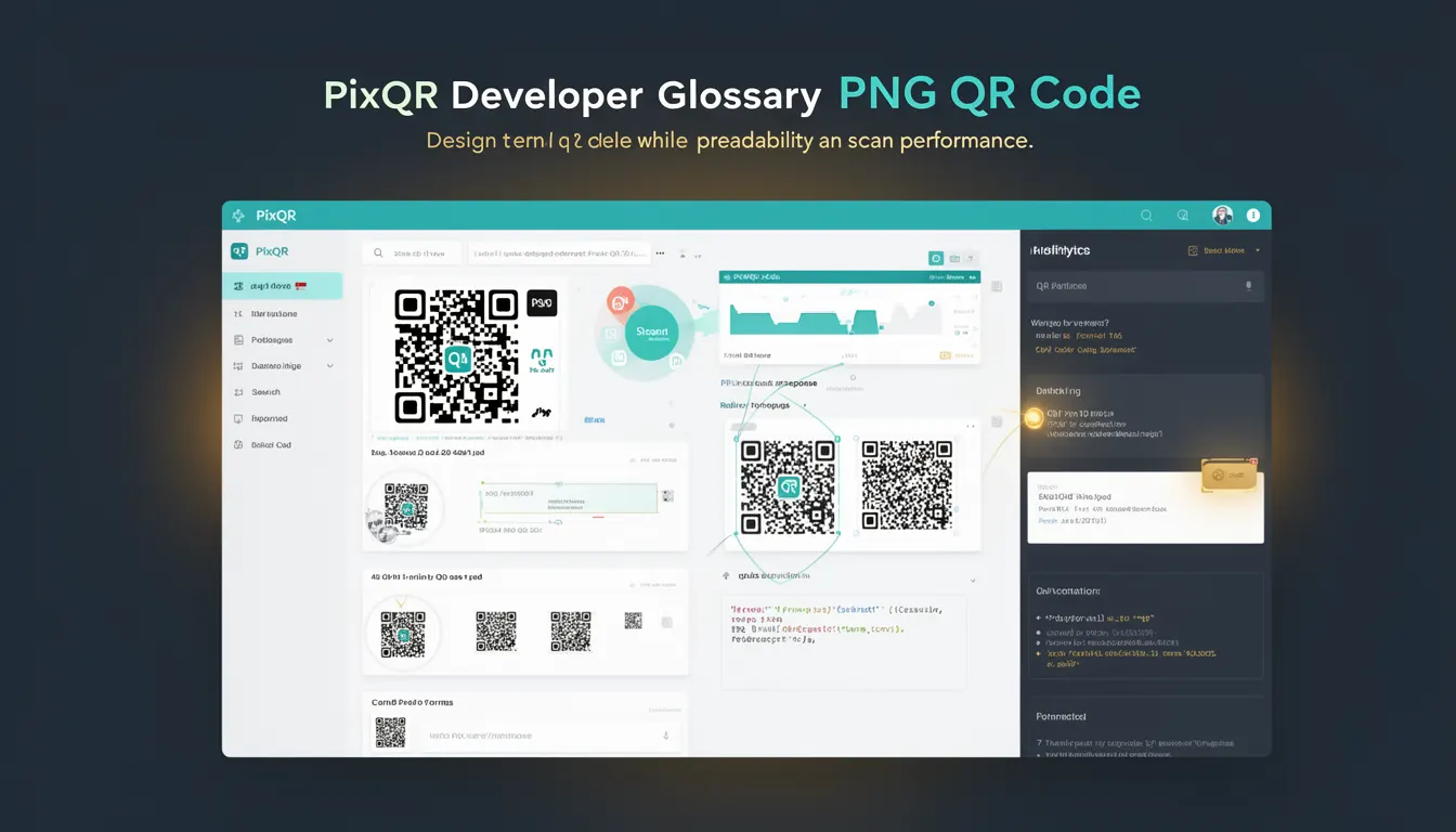 PNG QR Code developer glossary illustration