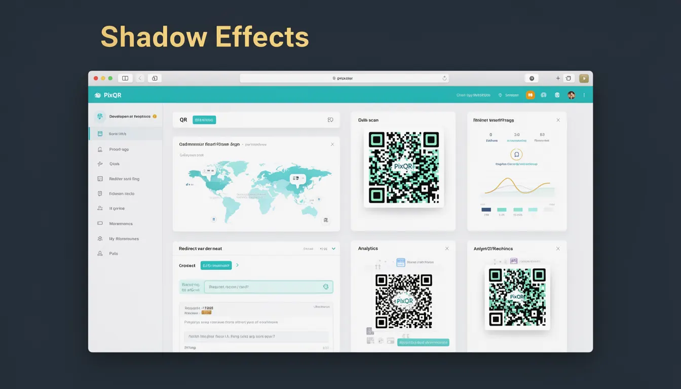 Shadow Effects - PixQR Developer Glossary Shadow Effects developer glossary illustration