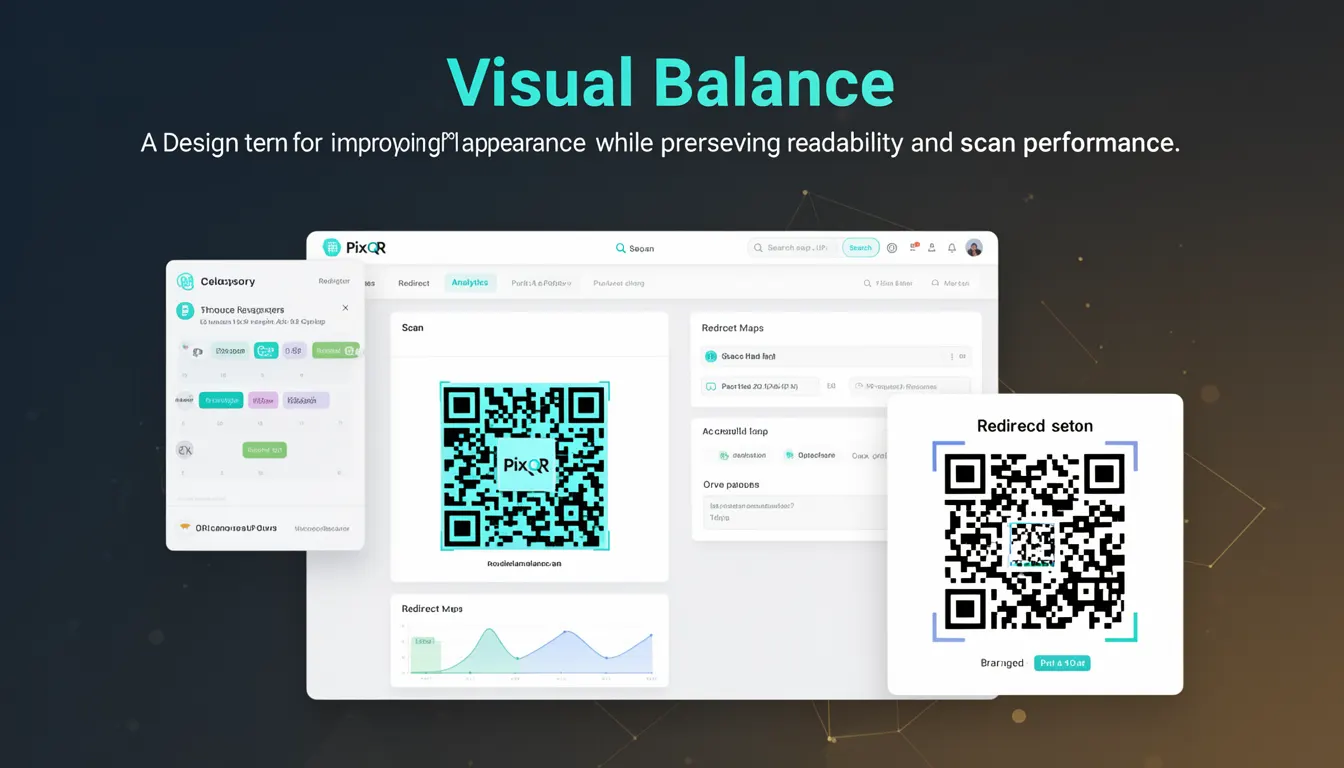 Visual Balance - PixQR Developer Glossary Visual Balance developer glossary illustration