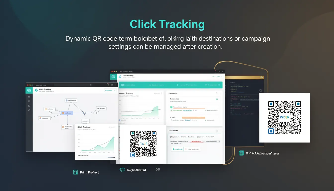 Click Tracking - PixQR Developer Glossary Click Tracking developer glossary illustration