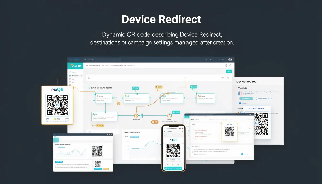 Device Redirect - PixQR Developer Glossary Device Redirect developer glossary illustration