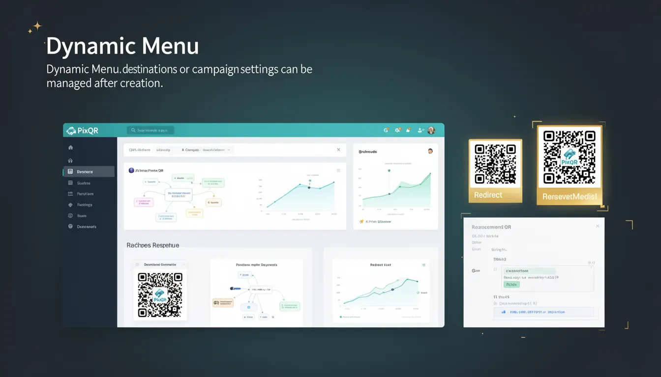 Dynamic Menu - PixQR Developer Glossary Dynamic Menu developer glossary illustration