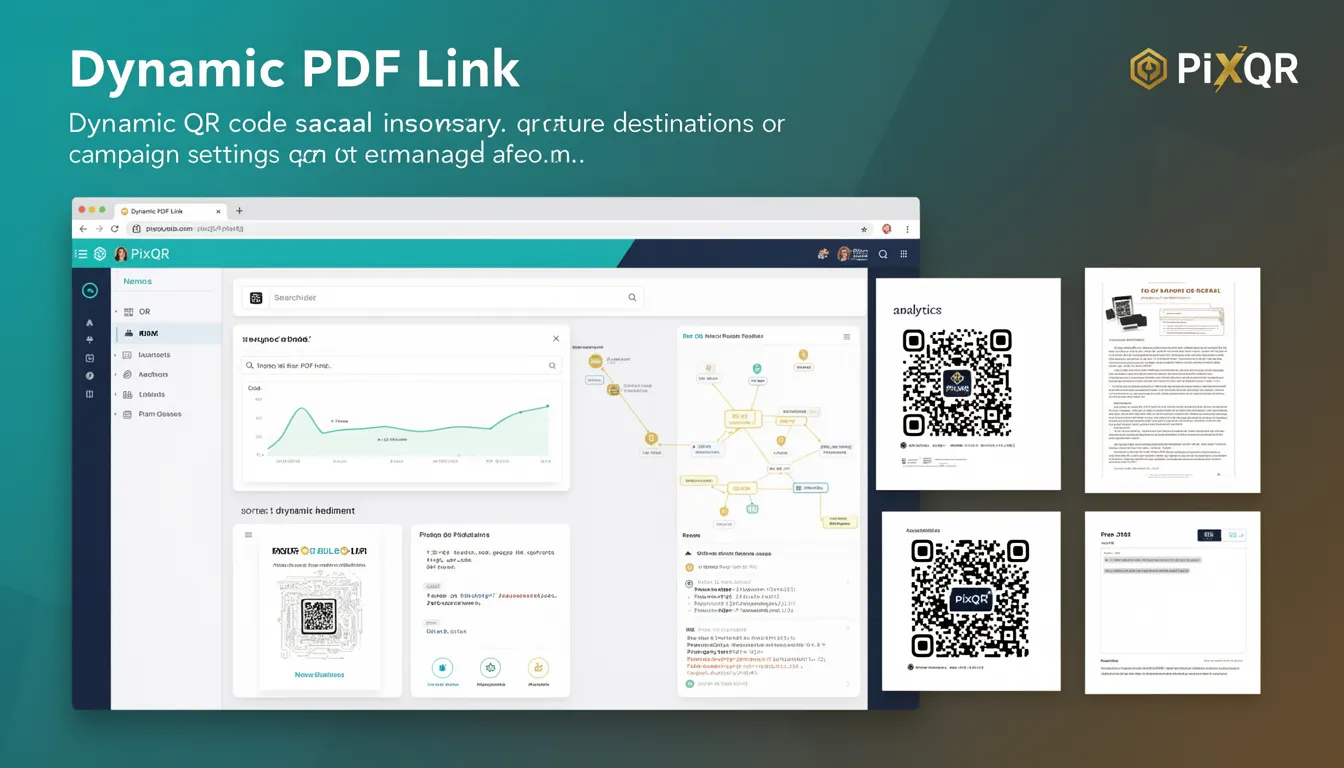 Dynamic PDF Link - PixQR Developer Glossary Dynamic PDF Link developer glossary illustration