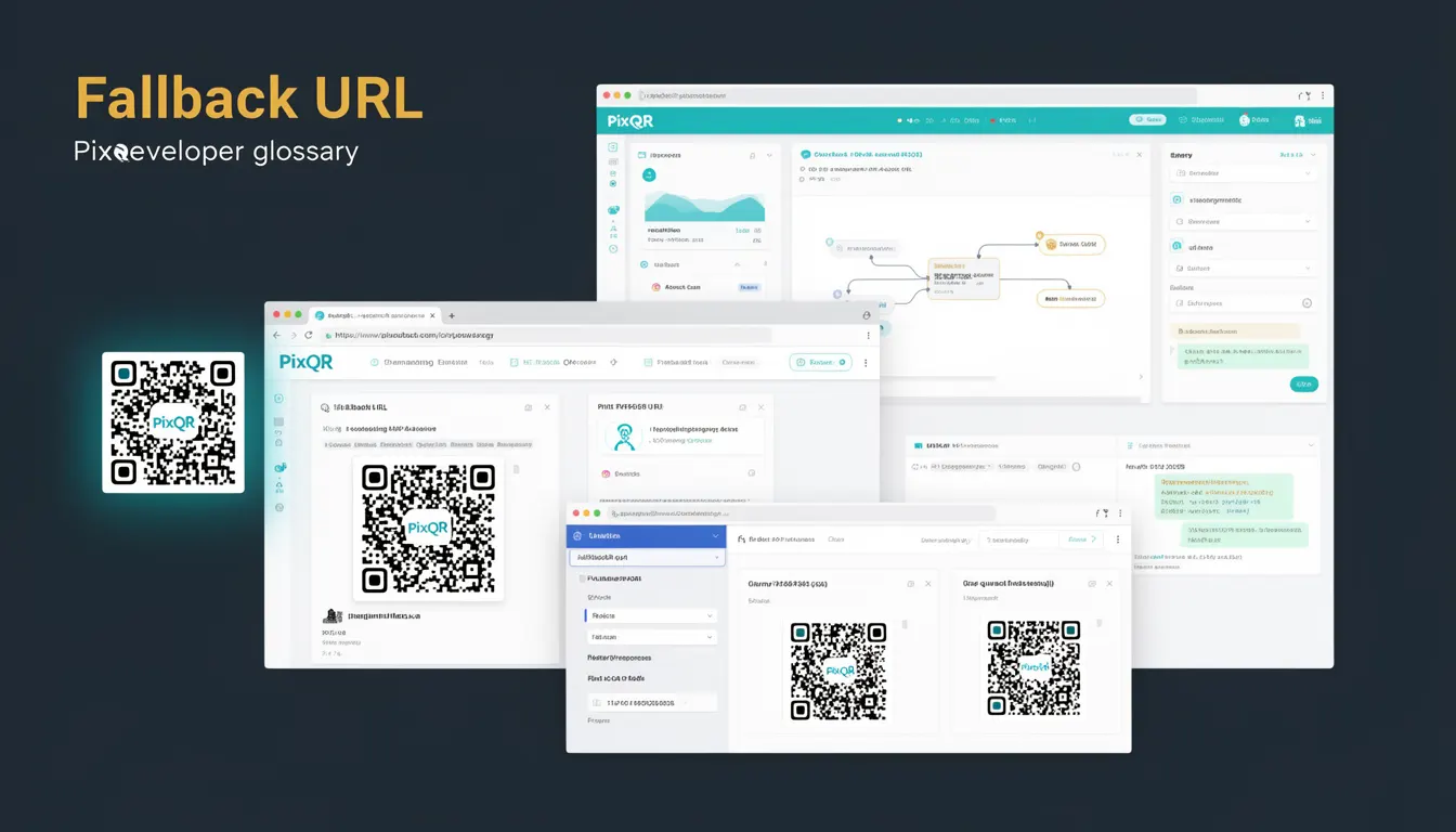 Fallback URL - PixQR Developer Glossary Fallback URL developer glossary illustration