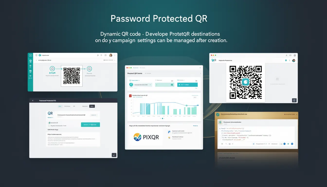 Password Protected QR developer glossary illustration