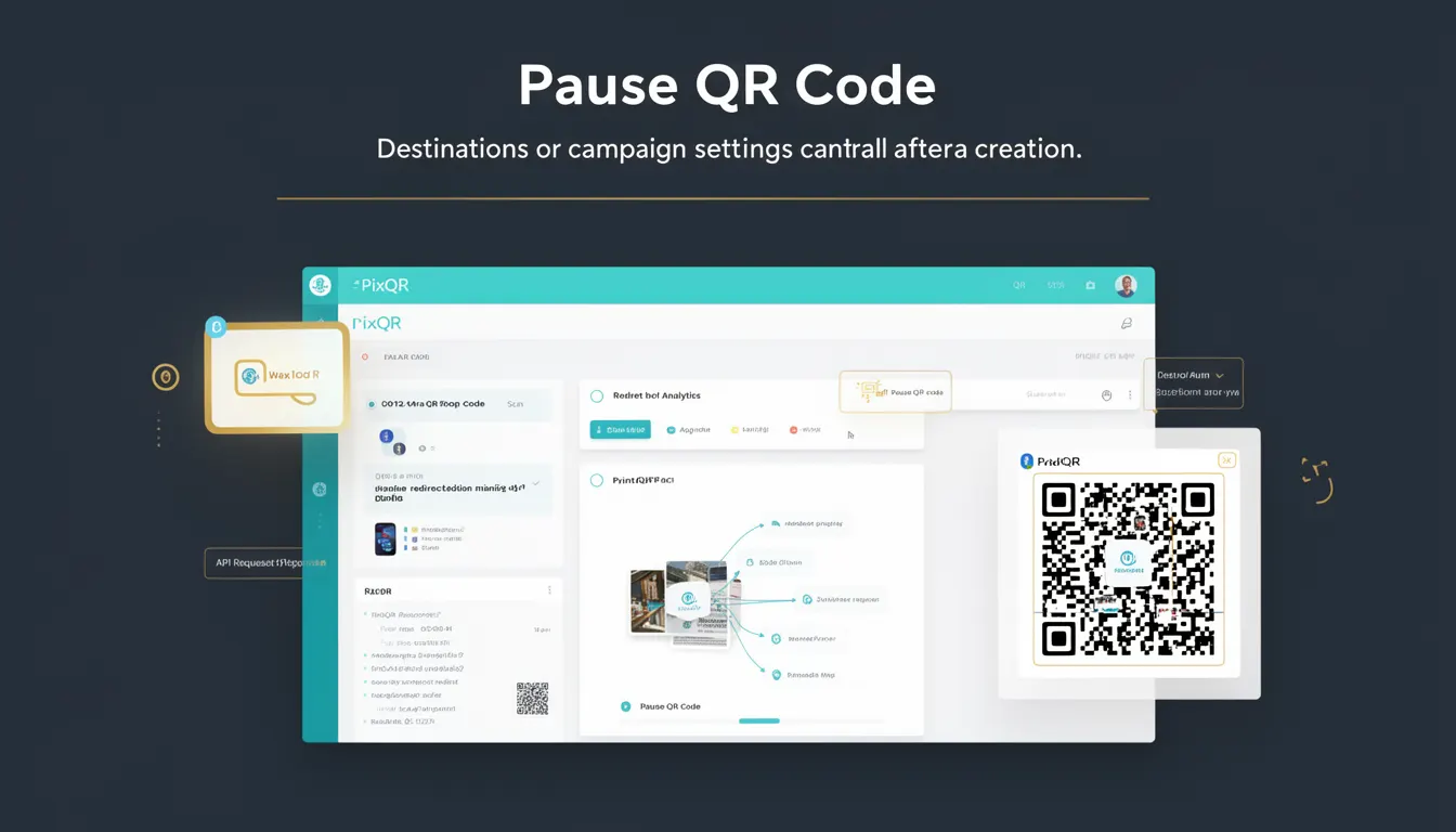 Pause QR Code developer glossary illustration