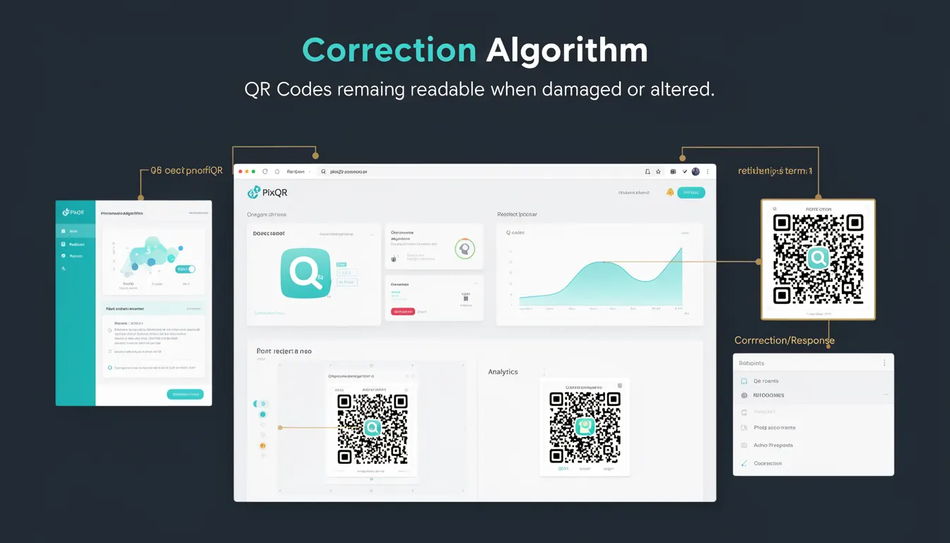 Correction Algorithm - PixQR Developer Glossary Correction Algorithm developer glossary illustration