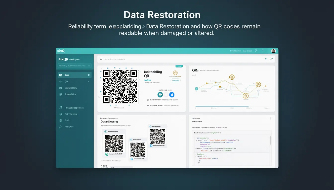 Data Restoration - PixQR Developer Glossary Data Restoration developer glossary illustration