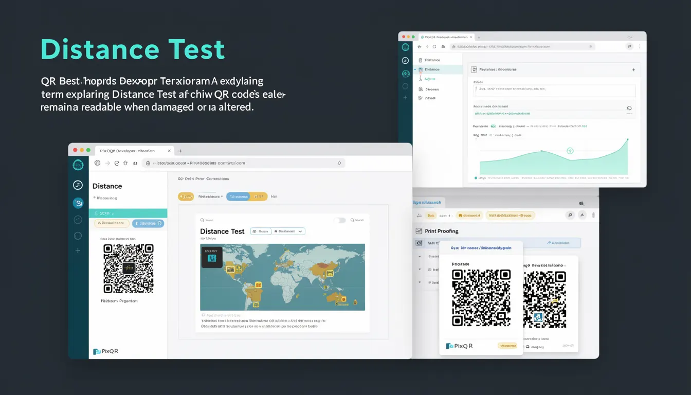 Distance Test - PixQR Developer Glossary Distance Test developer glossary illustration