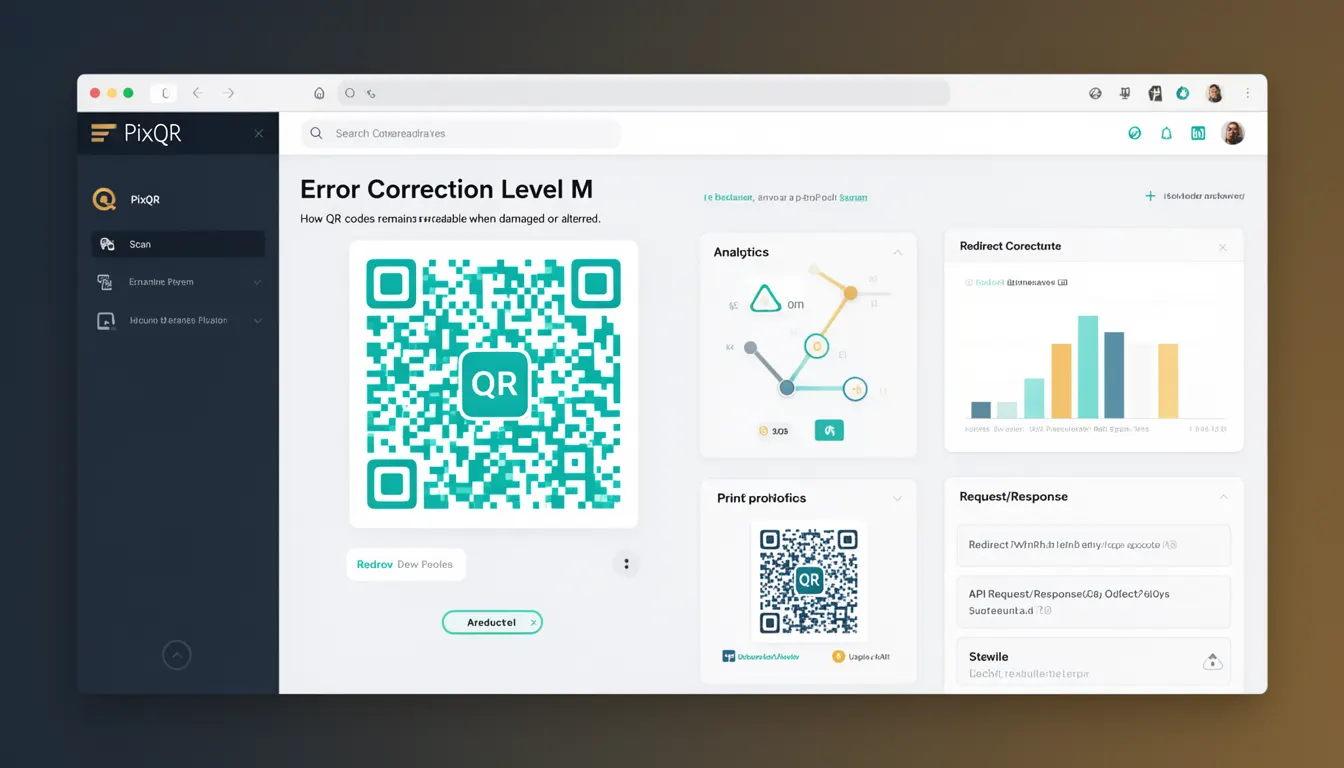 Error Correction Level M - PixQR Developer Glossary Error Correction Level M developer glossary illustration
