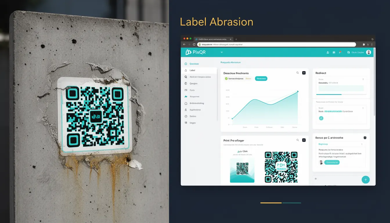 Label Abrasion - PixQR Developer Glossary Label Abrasion developer glossary illustration