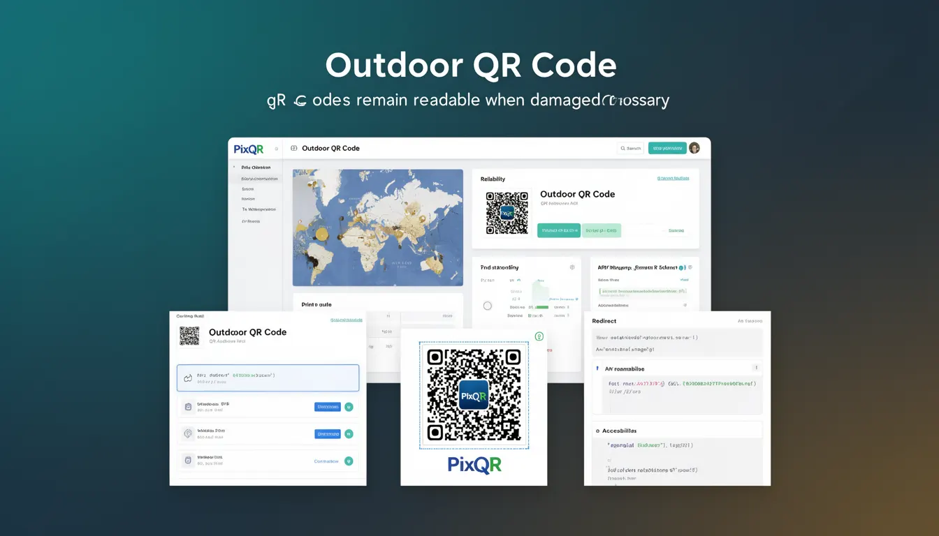 Outdoor QR Code developer glossary illustration