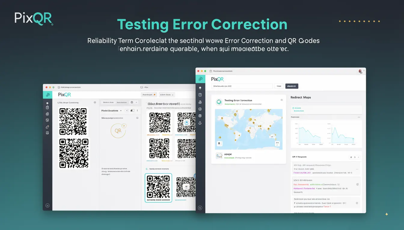 Testing Error Correction - PixQR Developer Glossary Testing Error Correction developer glossary illustration