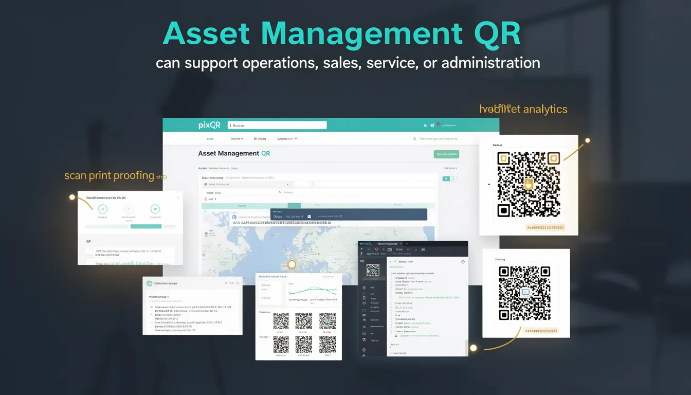 Asset Management QR developer glossary illustration