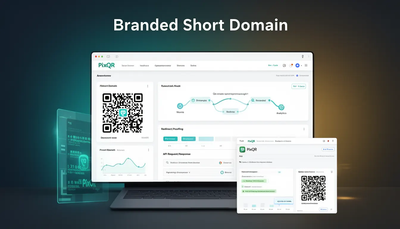 Branded Short Domain developer glossary illustration