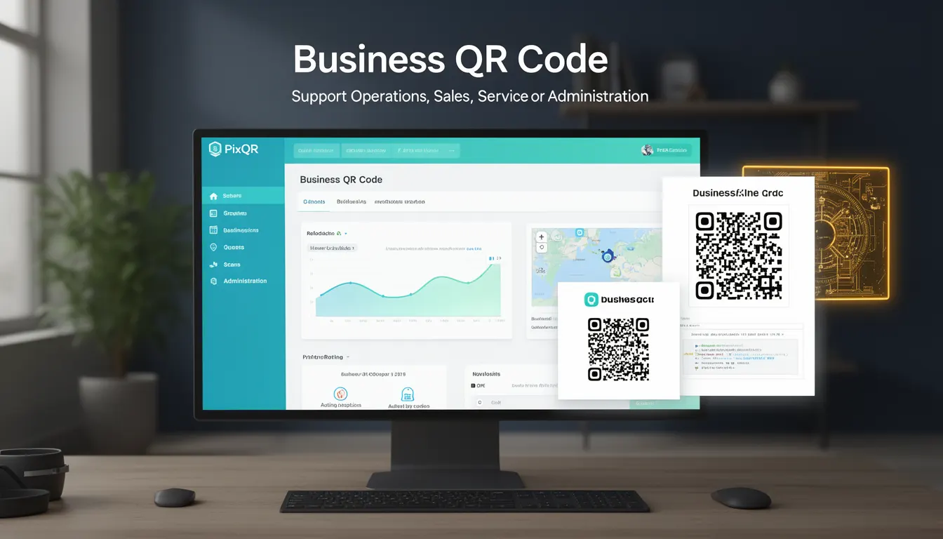 Business QR Code developer glossary illustration