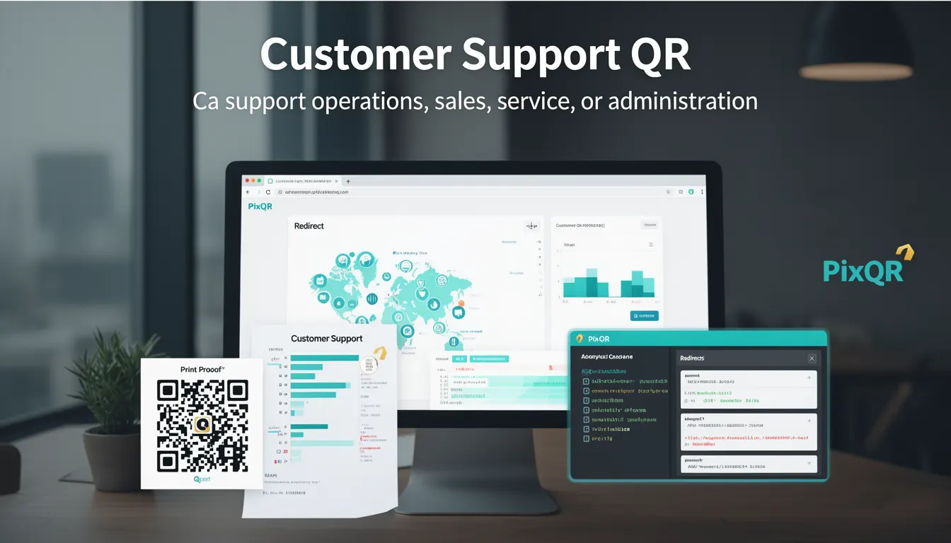 Customer Support QR developer glossary illustration