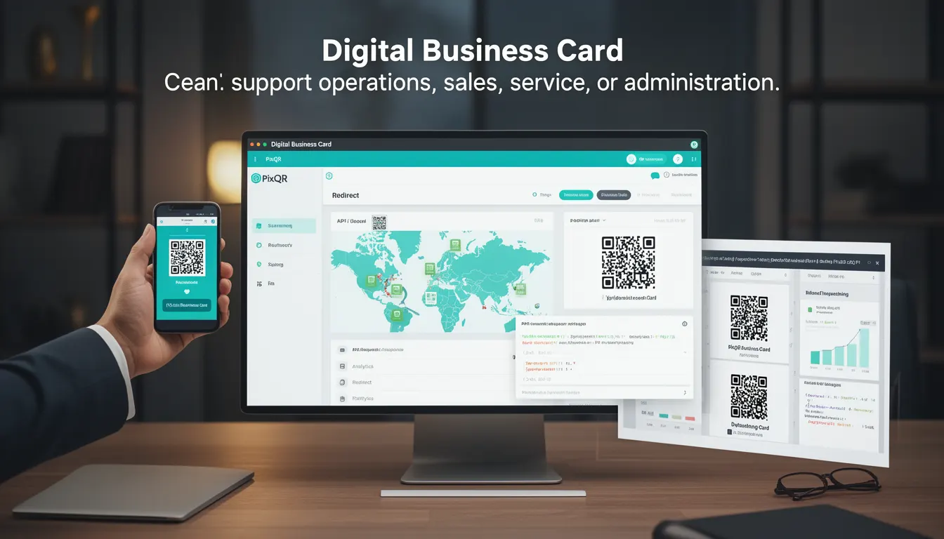Digital Business Card developer glossary illustration