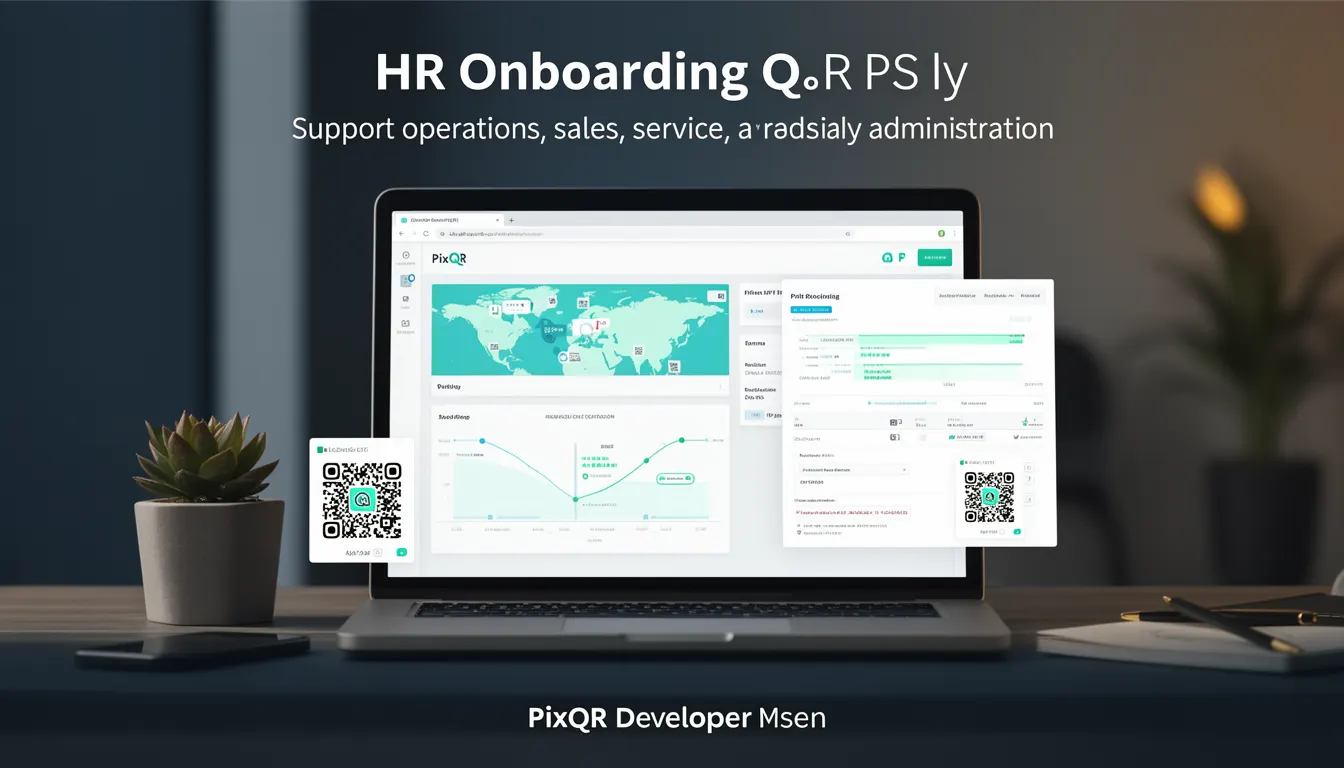 HR Onboarding QR developer glossary illustration