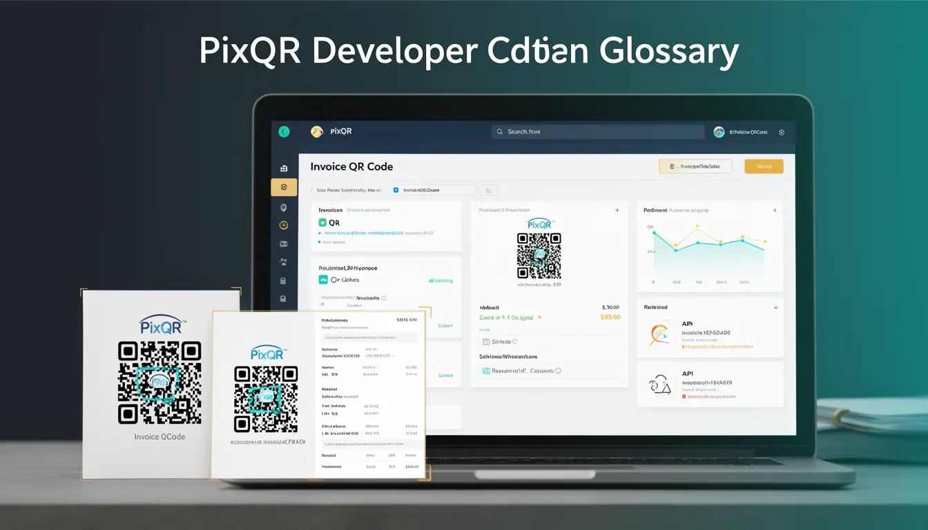 Invoice QR Code developer glossary illustration