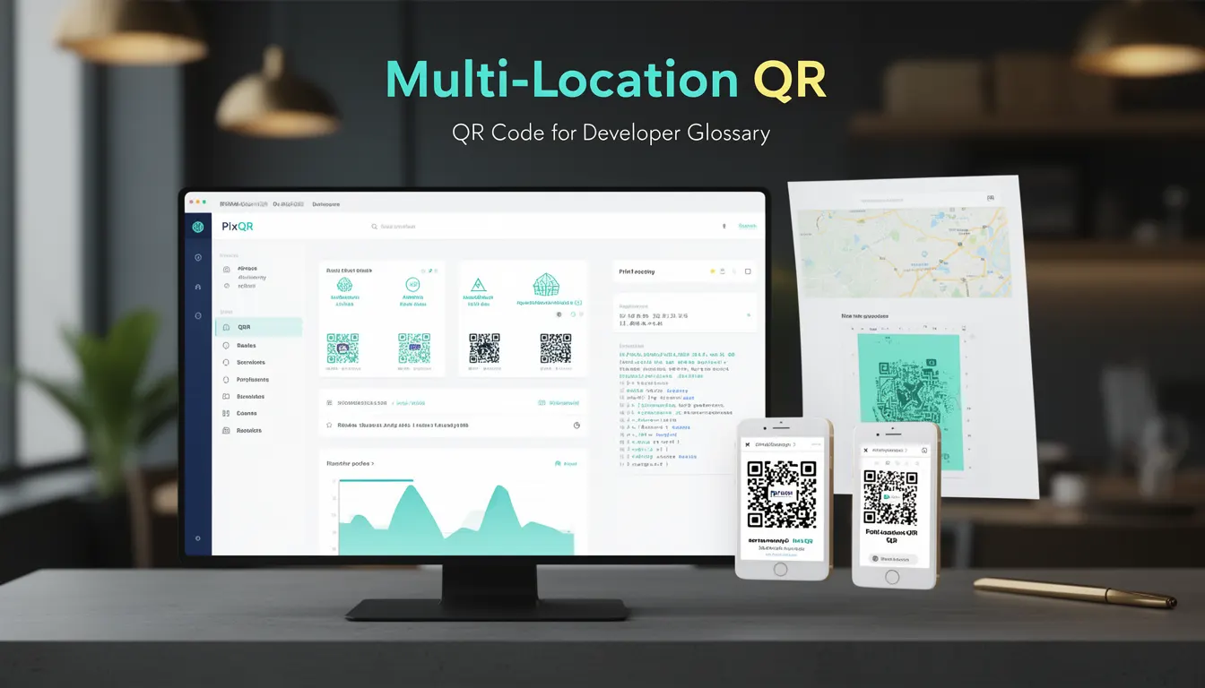 Multi-Location QR developer glossary illustration