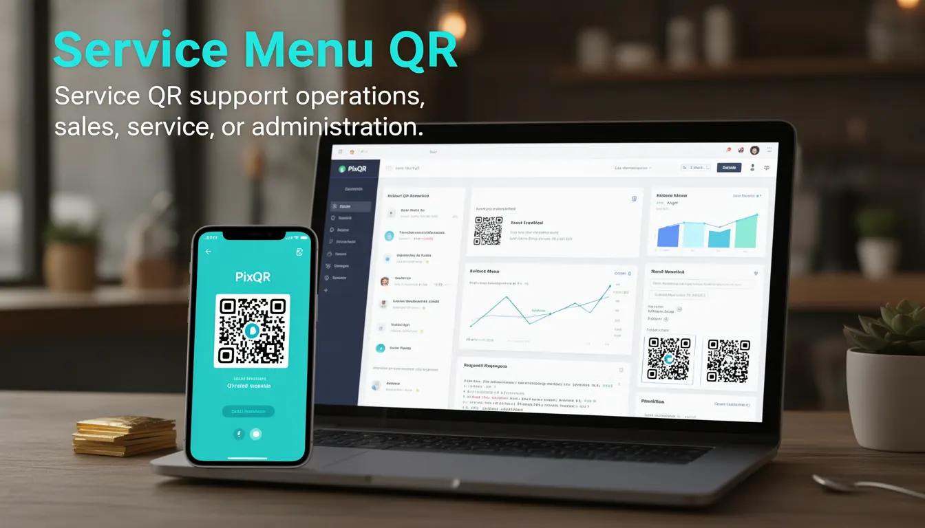 Service Menu QR developer glossary illustration