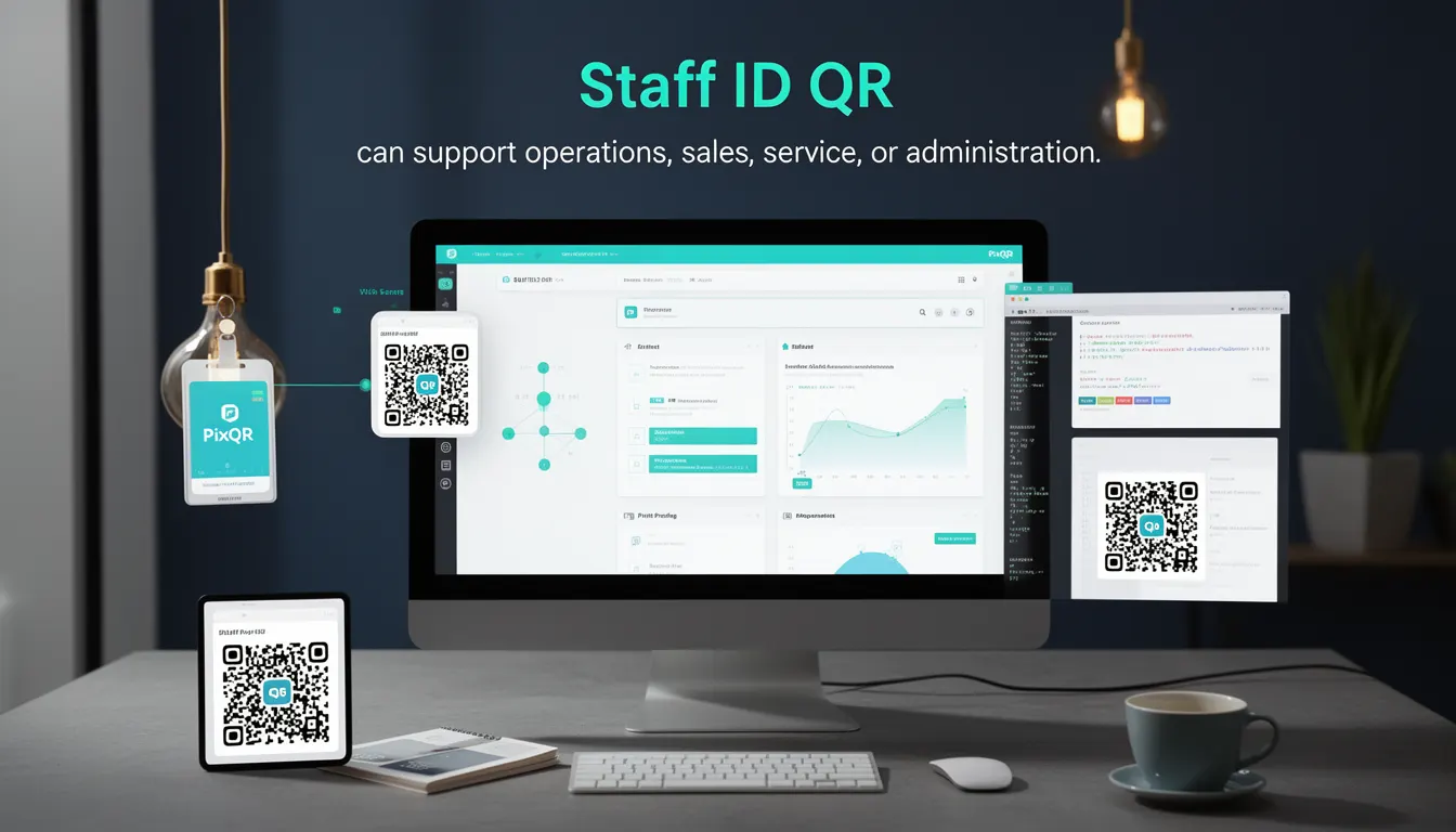 Staff ID QR developer glossary illustration