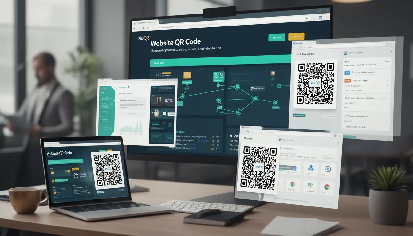 Website QR Code developer glossary illustration